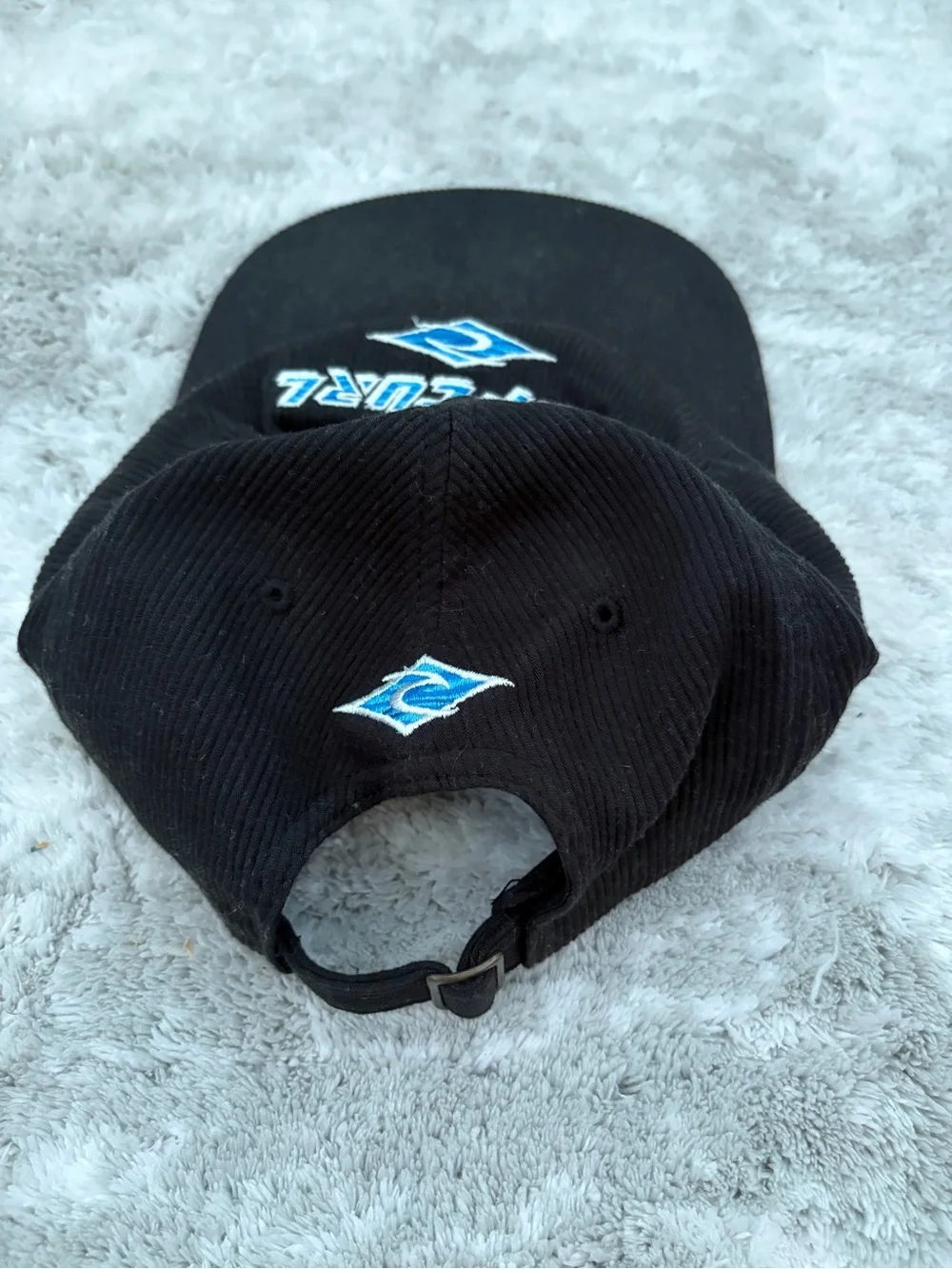Rip Curl Black corduroy Cap with Blue Logo